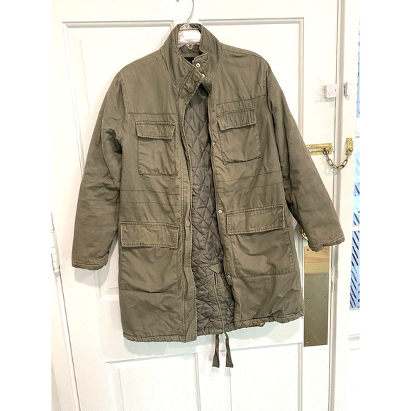 Mary Jane Jackets & Blazers - Mary Jane Designed in NY Lined zipper front long parka Jacket Army Green women M